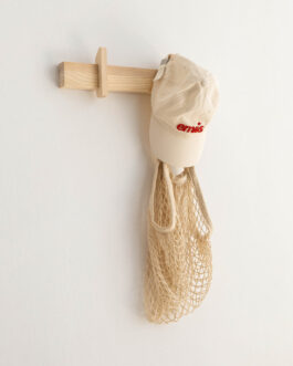 Small wall coat rack Figuera in solid wood 40 cm