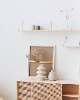 Wall shelf in natural wood 120 cm and 180 cm – Macarella